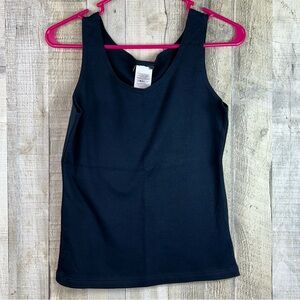 Vanity Fair Small Black Tank Crewneck Sleep Top